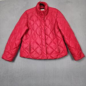 Eddie Bauer Jacket Unisex XL Red EB700 700 Fill Goose Down Quilted Puffer